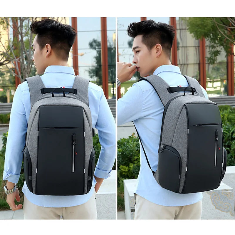 Backpack Men USB Charging Waterproof 15.6 Inch Laptop Casual Oxford Male Business Bag Mochila Computer Notebook Backpacks