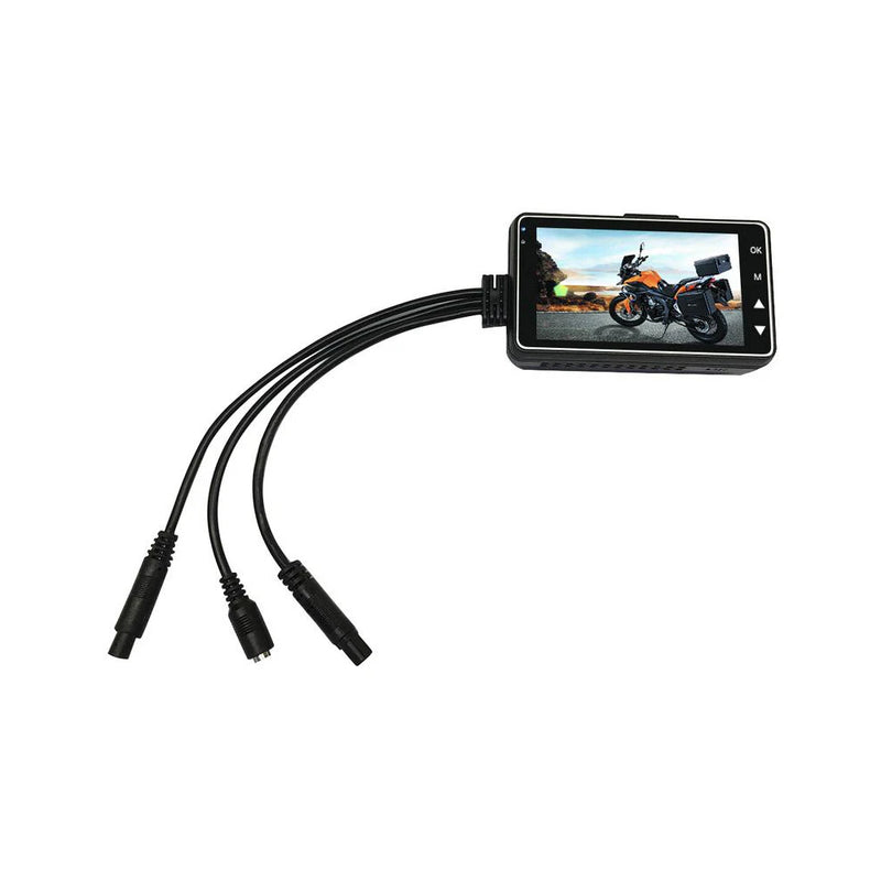 Cámara dual DVR para motocicleta, cámara para tablero de instrumentos con doble pista especial, delantera y trasera, HD, resistente al agua, grabadora de video para conducción de motocicletas