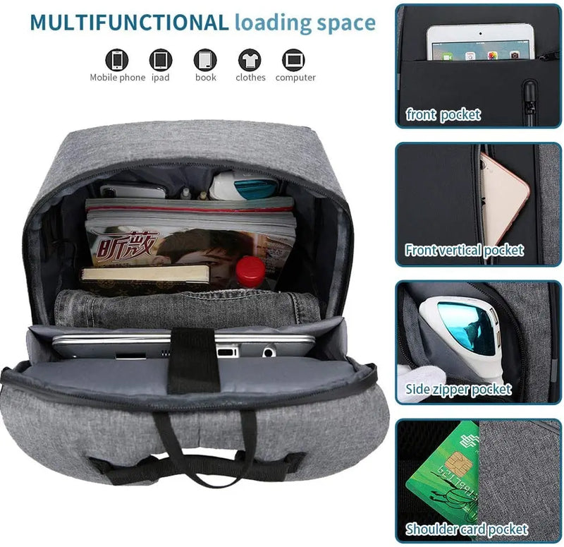 Backpack Men USB Charging Waterproof 15.6 Inch Laptop Casual Oxford Male Business Bag Mochila Computer Notebook Backpacks