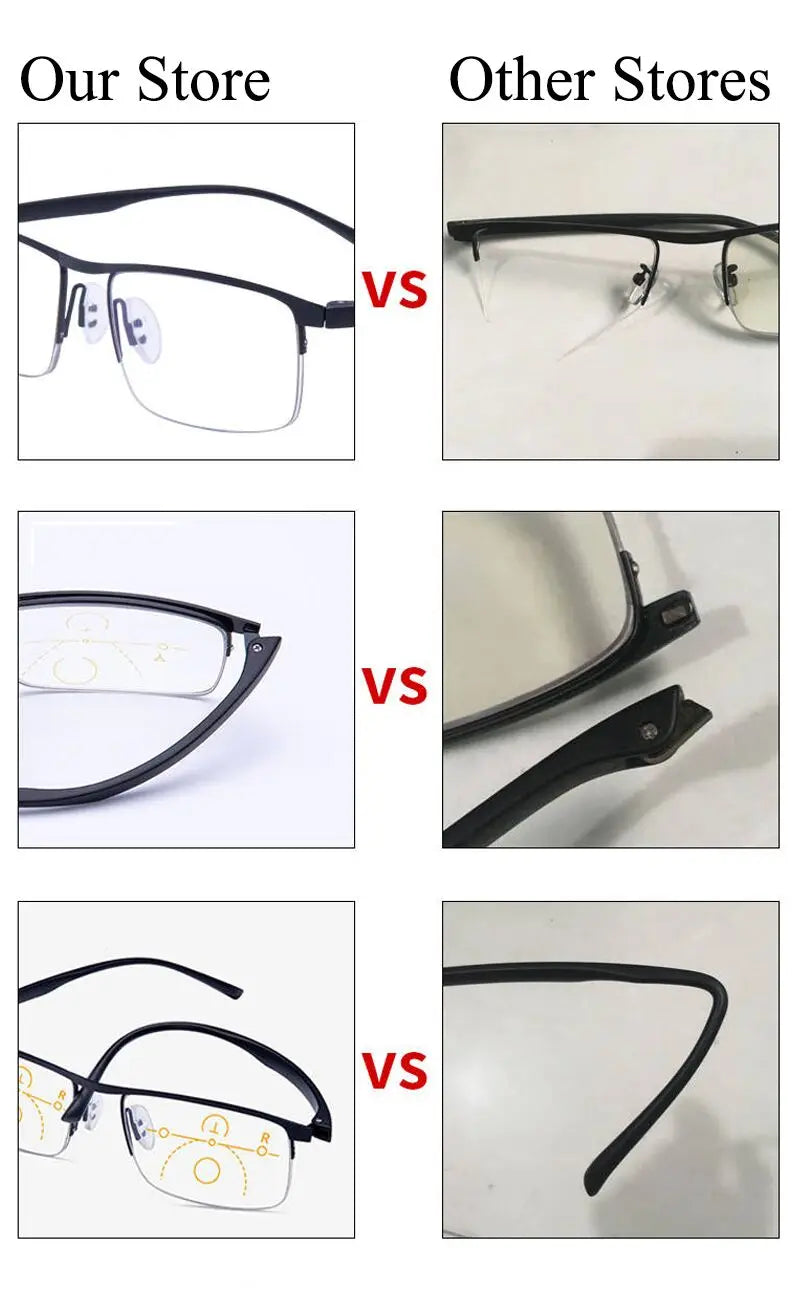 Intelligent Multifocal progressive reading glasses for men women near and dual-use Anti-Blue Light automatic adjustment Eyewear