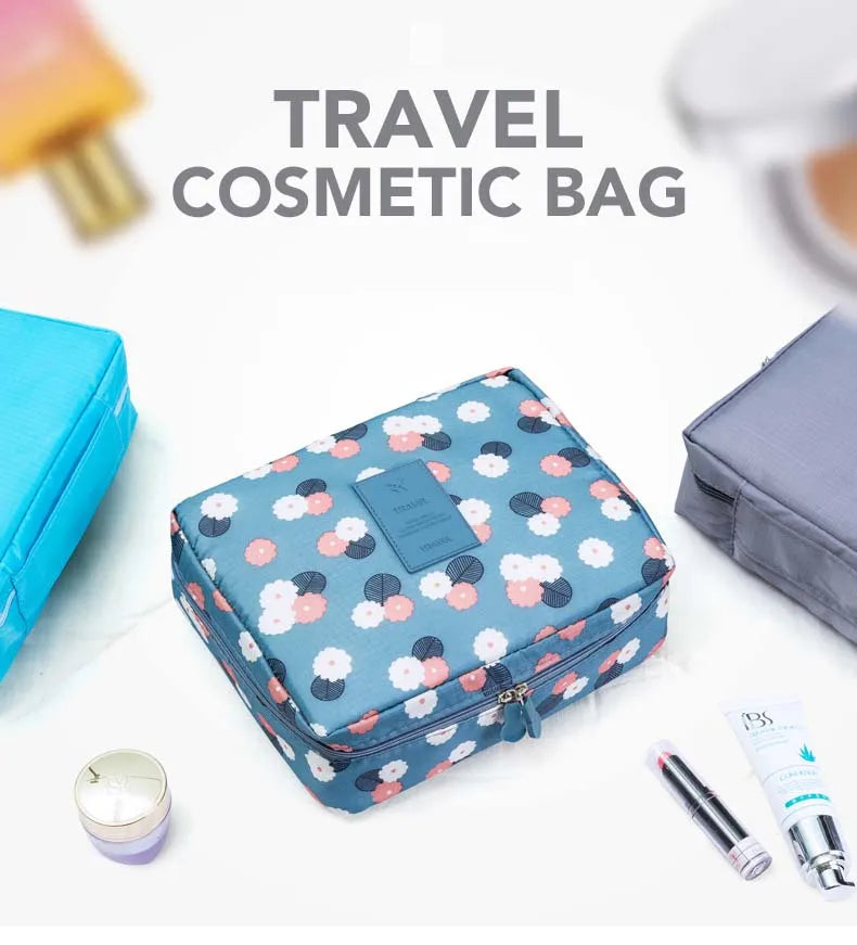 High Capacity Outdoor Girl Makeup Bag Women Cosmetic Bag Toiletries Organizer Waterproof Female Storage Make up Cases