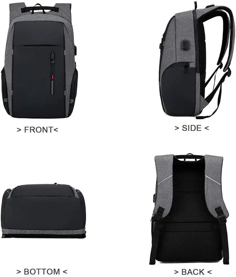 Backpack Men USB Charging Waterproof 15.6 Inch Laptop Casual Oxford Male Business Bag Mochila Computer Notebook Backpacks