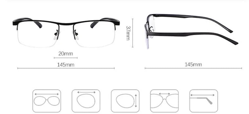 Intelligent Multifocal progressive reading glasses for men women near and dual-use Anti-Blue Light automatic adjustment Eyewear