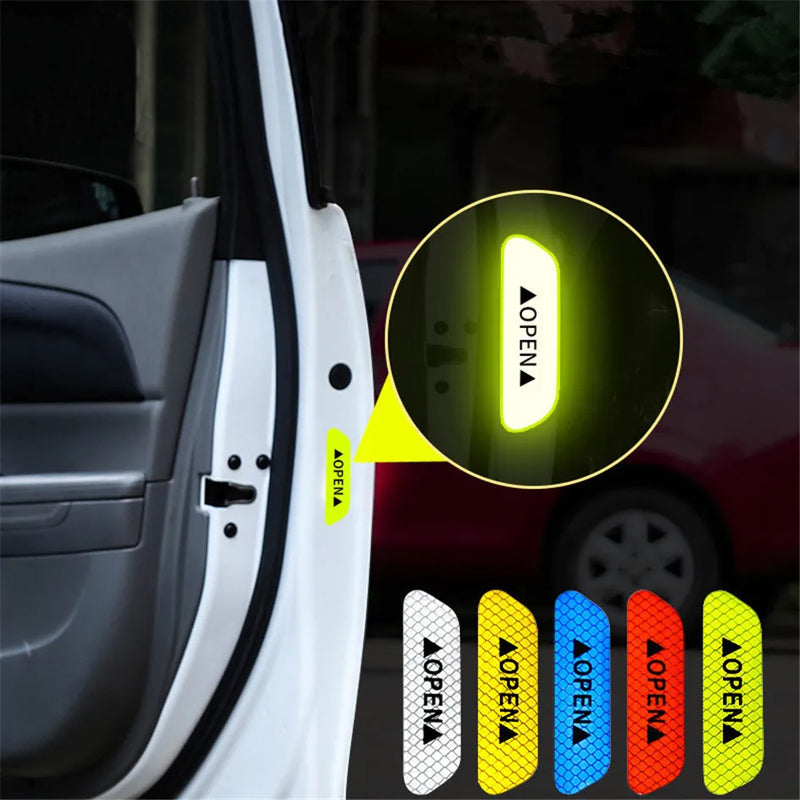 Juego de 4 pegatinas reflectantes para puerta de coche, pegatinas de advertencia para Peugeot 108, 206, 207, 208, 301, 307, 308, 407, 2008, 3008, 4008 y 508