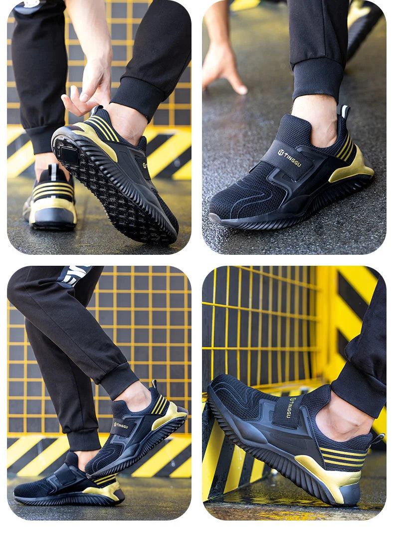 Autumn Safety Shoe Shoes Puncture-Proof Work Sneakers Men Shoes Steel Toe Indestructible Male Shoes Protective Shoes Work Boots