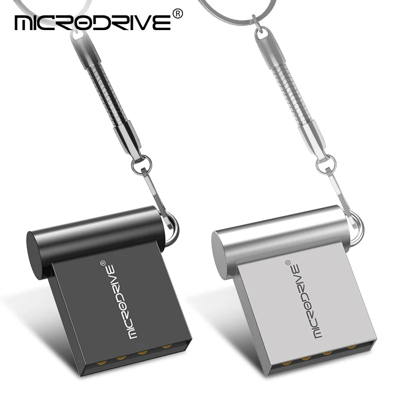 Memoria USB Super Mini de metal de 4 GB, 8 GB, 16 GB, 32 GB, 64 GB, 128 GB, 256 GB y 512 GB, memoria USB 2.0 con llavero