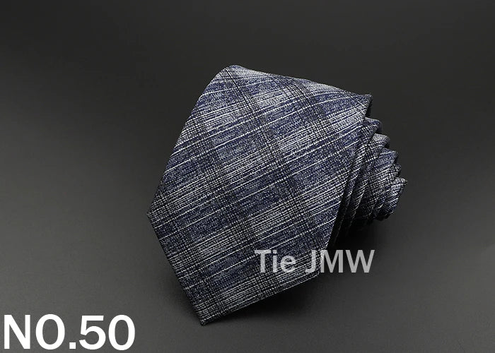 New Men's Tie Classic Solid Color Stripe Flower Floral 8cm Jacquard Necktie Accessories Daily Wear Cravat Wedding Party Gift