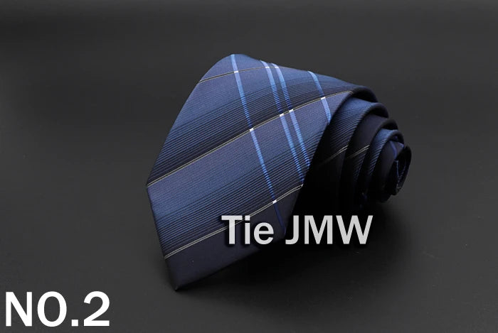 New Men's Tie Classic Solid Color Stripe Flower Floral 8cm Jacquard Necktie Accessories Daily Wear Cravat Wedding Party Gift