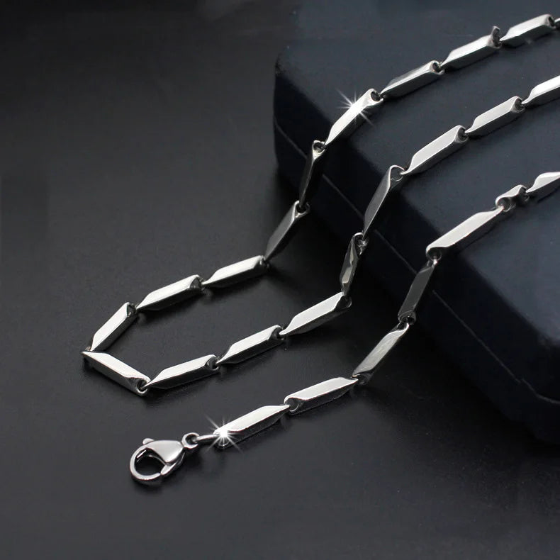 Fashion High-end New Titanium Steel Necklace Melon Chain Stainless Steel Chain Men And Women Fashion Necklace Gift Hot Sale