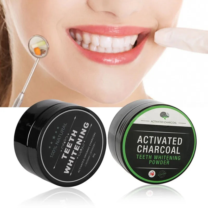 New 60g Tooth Whitening Powder Activated Coconut Charcoal Natural Teeth Whitening Charcoal Powder Tartar Stain Removal