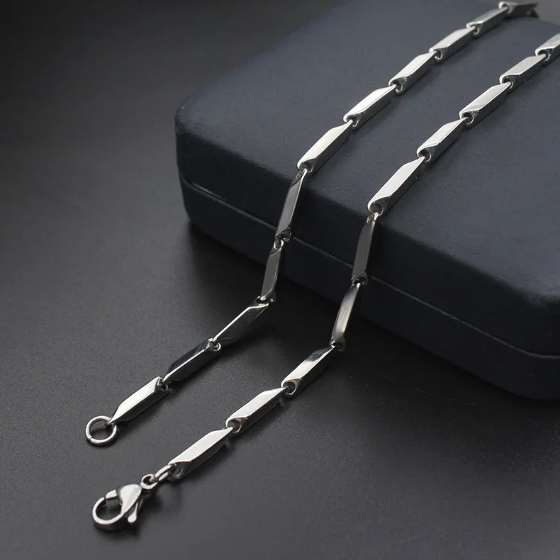 Fashion High-end New Titanium Steel Necklace Melon Chain Stainless Steel Chain Men And Women Fashion Necklace Gift Hot Sale