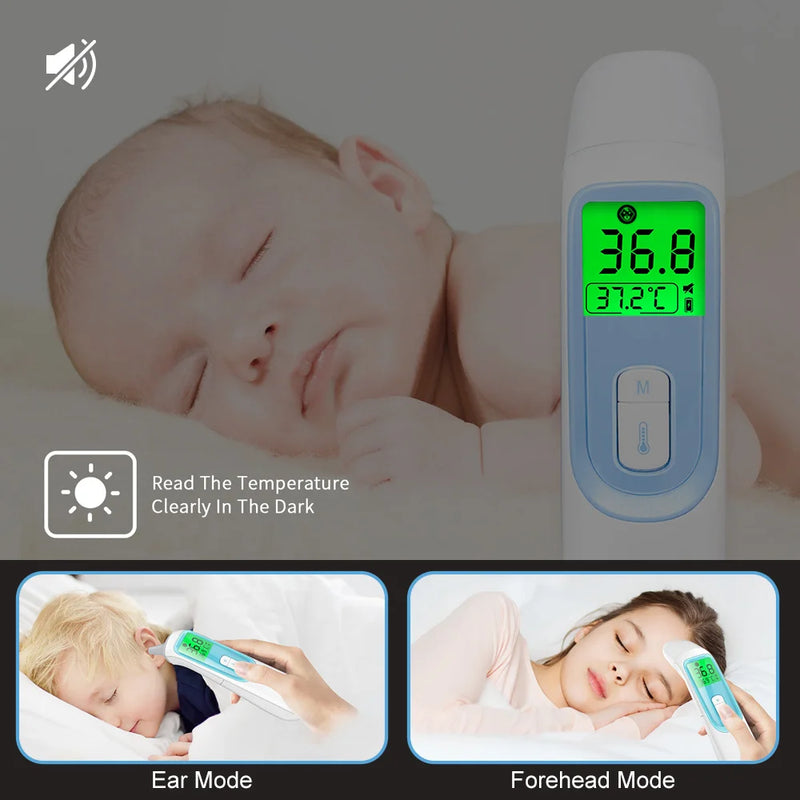 ELERA Digital Ear Thermometer Forehead Non-Contact Baby Body Termometro Infrared LCD Adult Fever IR Household Health Monitors