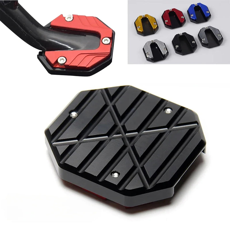 Universal Scooter Motorcycle Bike Kickstand Extender Foot Side Stand Extension Pad Support Plate Anti-skid Enlarged Base