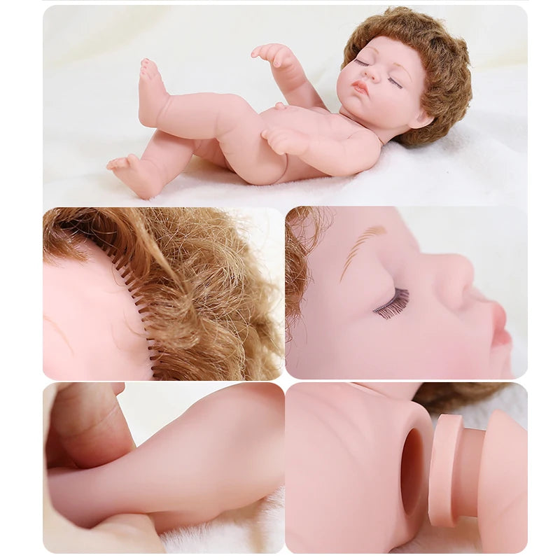 11/19/30cm Silicone Reborn Dolls Baby Reborn Toys Waterproof Vinyl Bebe Doll Cute Mini Reborn Baby Doll For Girls Birthday Gift