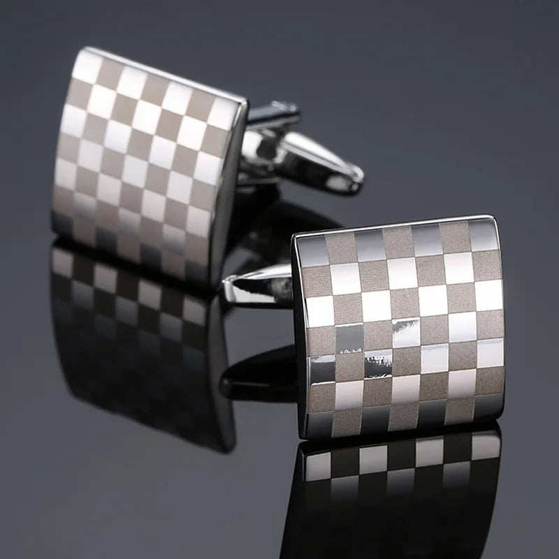 High Quality Cufflinks Luxury Cuff Links Mens French Square Button Shirts Accessories Business Jewelry