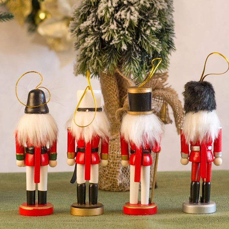 12-15cm Nutcracker Soldier Christmas Decoration 2023 Wooden Toys For Kids New Year Decorations Christmas Tree Ornaments Navidad