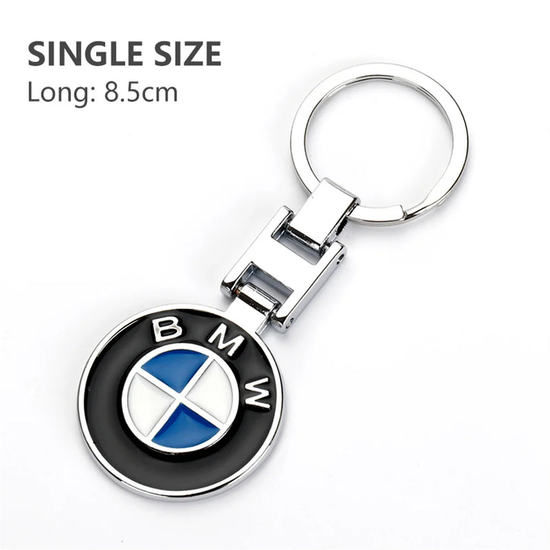 Llavero con emblema de metal estilo BMW, llavero negro para coche, motocicleta, accesorios, regalo de moda