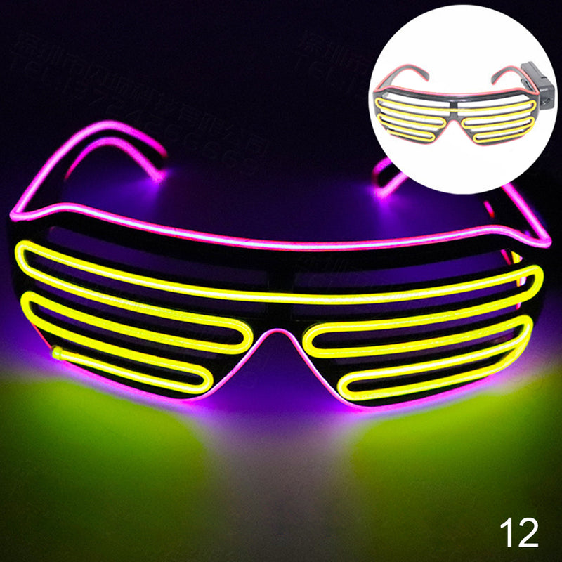 Glowing Glasses LED Gafas Luminous Bril Neon Christmas Glow Sunglasses Flashing Light Glass for Party Supplies Prop Costumes New