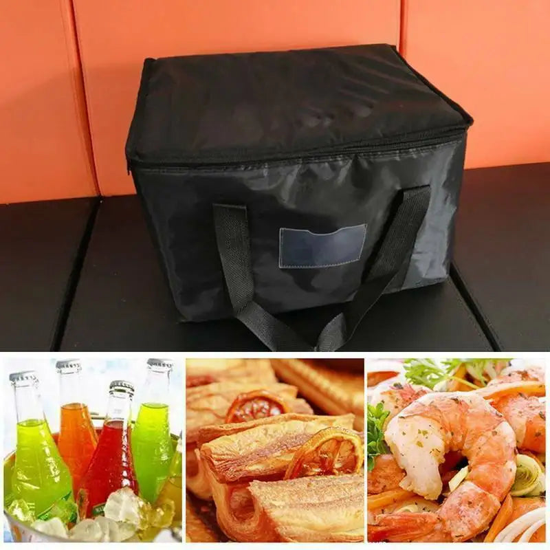 Large Capacity Cooler Bag Portable Zipper Thermal Lunch Bags Insulated Freezer Bag Camping Picnic Bag Camping Tin Foil Food Bags