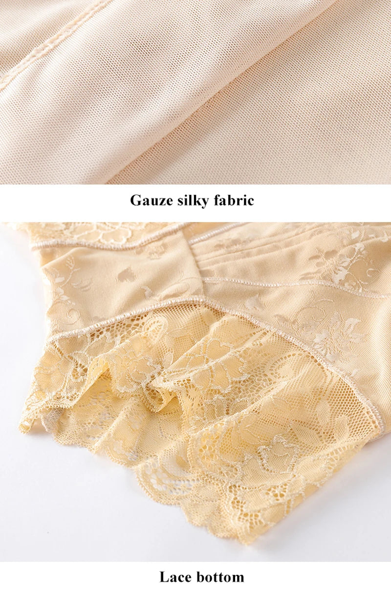 High Waist Shaper Panties Sexy Lace Body Shaper With Zipper Control Panties Postpartum Women Shapewear Butt Lifter Waist Trainer