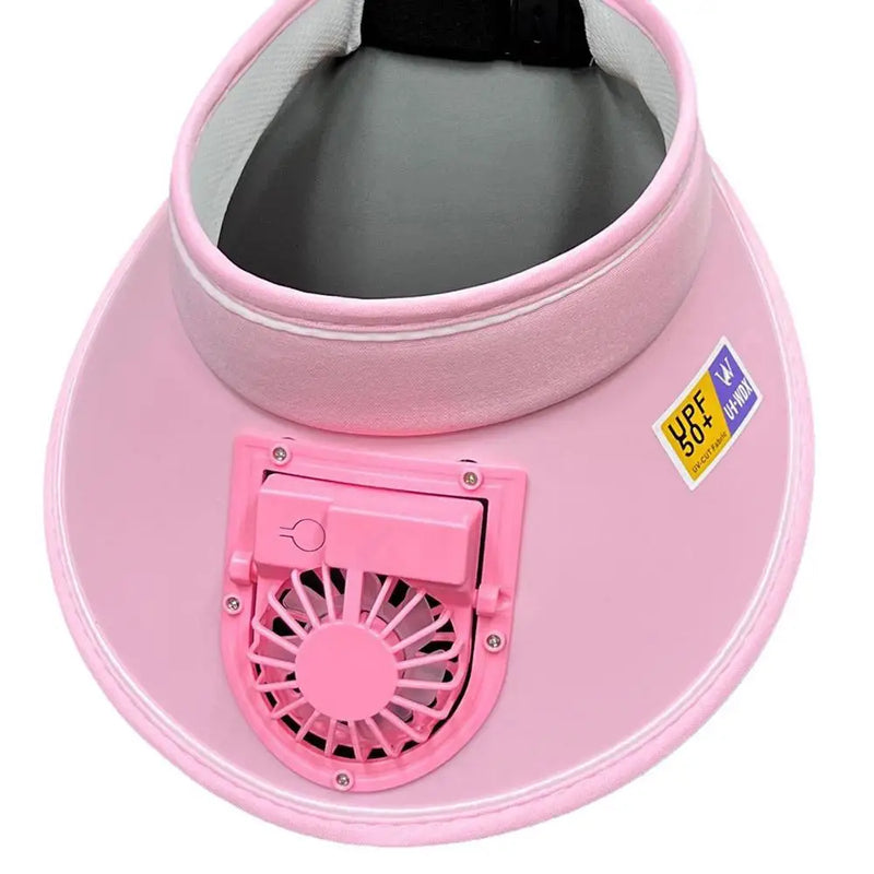 Sombrero de protección solar para exteriores de moda, sombrero de verano de ala grande con ventilador de carga USB, visera solar para hombres y mujeres