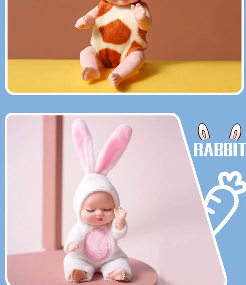 11/19/30cm Silicone Reborn Dolls Baby Reborn Toys Waterproof Vinyl Bebe Doll Cute Mini Reborn Baby Doll For Girls Birthday Gift