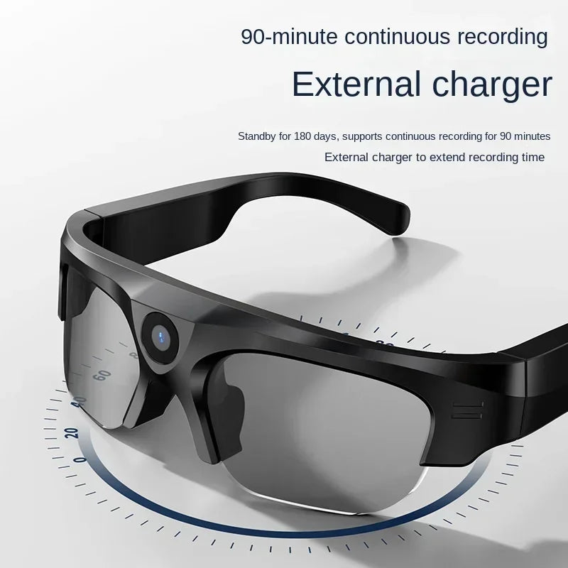 Gafas inteligentes Mini cámara Bicicleta Deportes al aire libre Impermeable Inalámbrico Bluetooth Cámaras DV Gafas de sol Videocámara Grabación de video