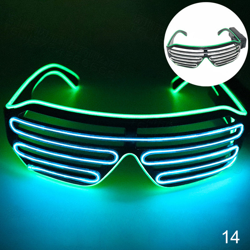 Glowing Glasses LED Gafas Luminous Bril Neon Christmas Glow Sunglasses Flashing Light Glass for Party Supplies Prop Costumes New