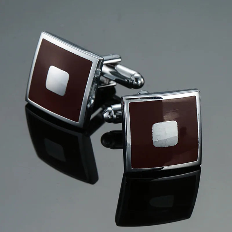 High Quality Cufflinks Luxury Cuff Links Mens French Square Button Shirts Accessories Business Jewelry