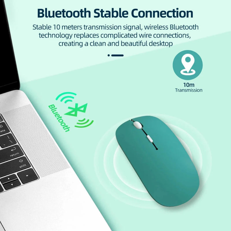 Ratón Bluetooth silencioso Marcaron para computadora portátil, ratón óptico inalámbrico para iPad, tableta Samsung, ratones universales silenciosos