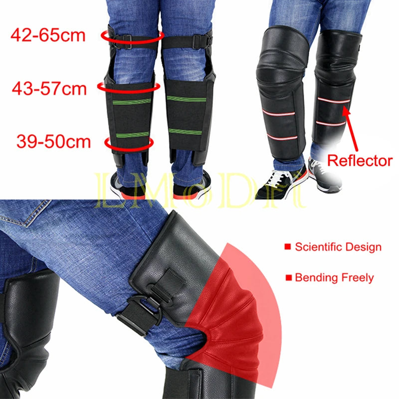 LMoDri Motorcycle Warm Kneepad Legs Warmer Motorbike Riding Knee Pads Windproof Winter Anti-cold Oxford Cloth Waterproof