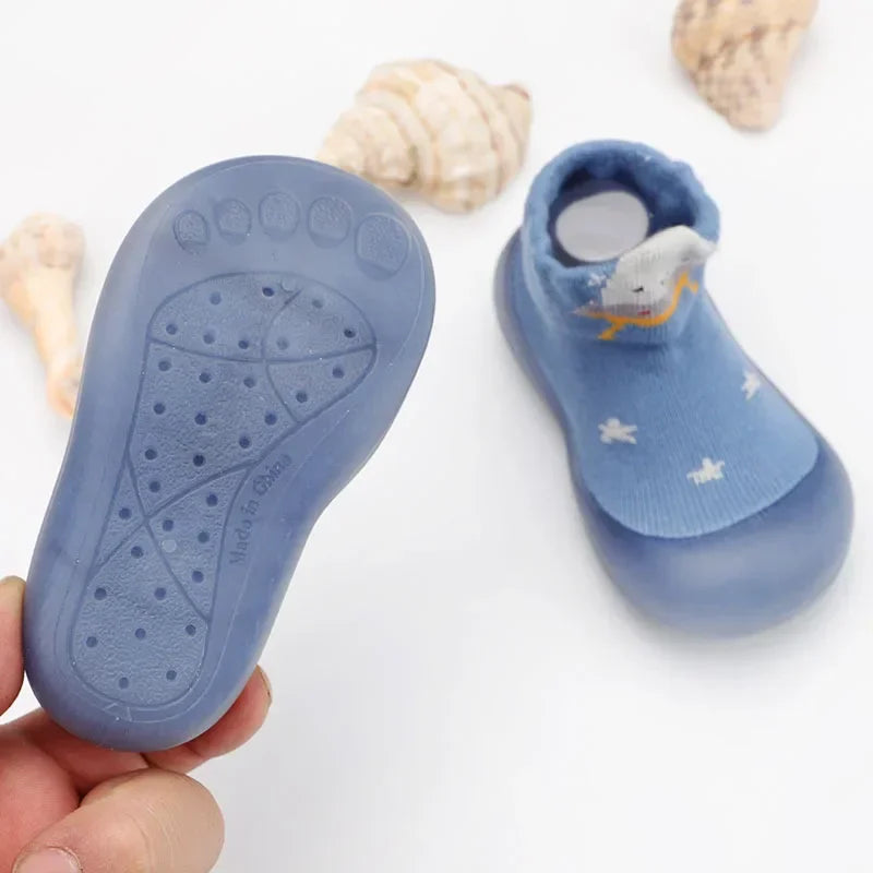 Baby Boy Girl First Walkers Children Sock Shoes Non-slip Floor Socks Kids Soft Rubber Sole Shoes Toddler Sock  Infant Booties