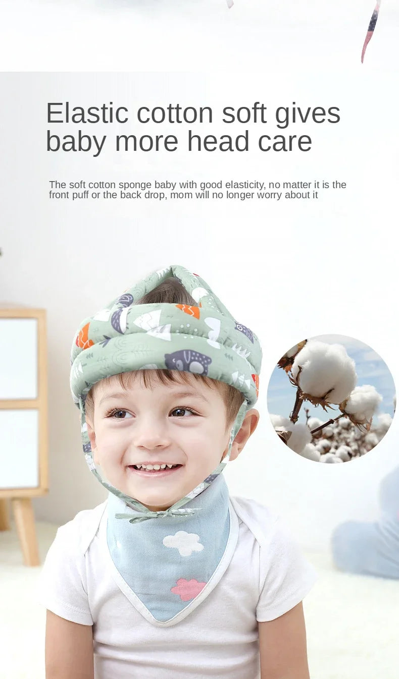 Casco de seguridad para bebés, gorro protector para la cabeza, almohadilla anticaídas para niños pequeños, casco protector ajustable para aprender a caminar