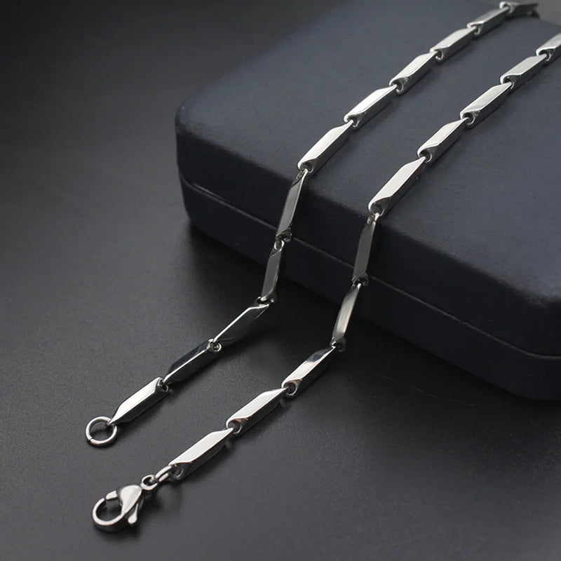 Fashion High-end New Titanium Steel Necklace Melon Chain Stainless Steel Chain Men And Women Fashion Necklace Gift Hot Sale