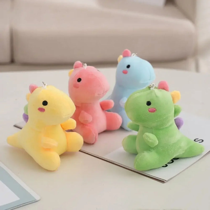 Precioso muñeco de peluche de dinosaurio súper suave, llavero de animal de peluche de dibujos animados para niños, muñeco de abrazo para bebé, almohada para dormir, decoración del hogar