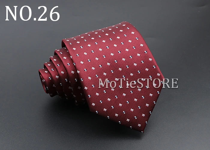 Men's Fashion Tie 8cm Blue Necktie Classic Plaid Striped Neck Tie Paisley Floral Neckties Daily Wear Cravat Wedding Party Gift