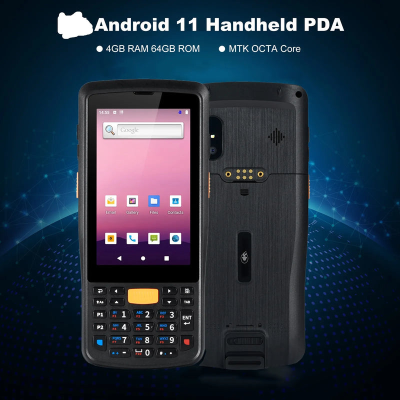 Android 11 4" Rugged PDA Handheld Terminal  4GB+64GB 1D2D Scanner Barcode Reader 4G WiFi GPS Warehouse  Data Collector Inventory