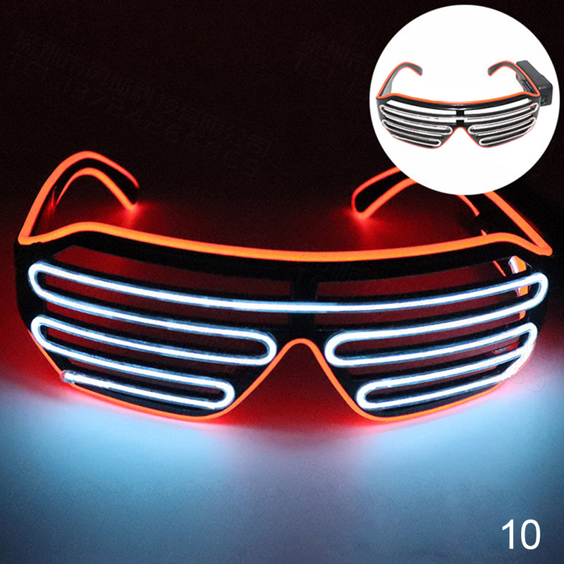 Glowing Glasses LED Gafas Luminous Bril Neon Christmas Glow Sunglasses Flashing Light Glass for Party Supplies Prop Costumes New