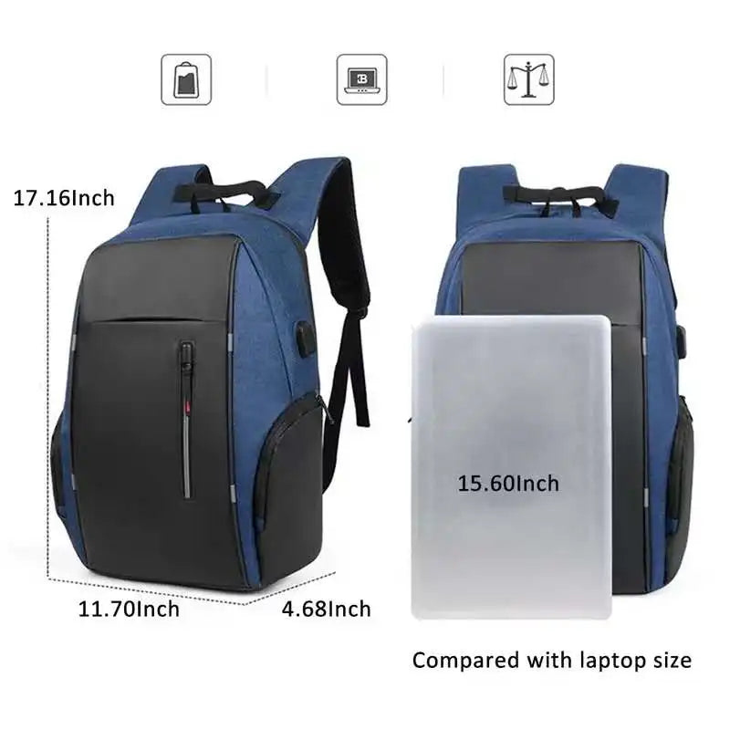 Backpack Men USB Charging Waterproof 15.6 Inch Laptop Casual Oxford Male Business Bag Mochila Computer Notebook Backpacks