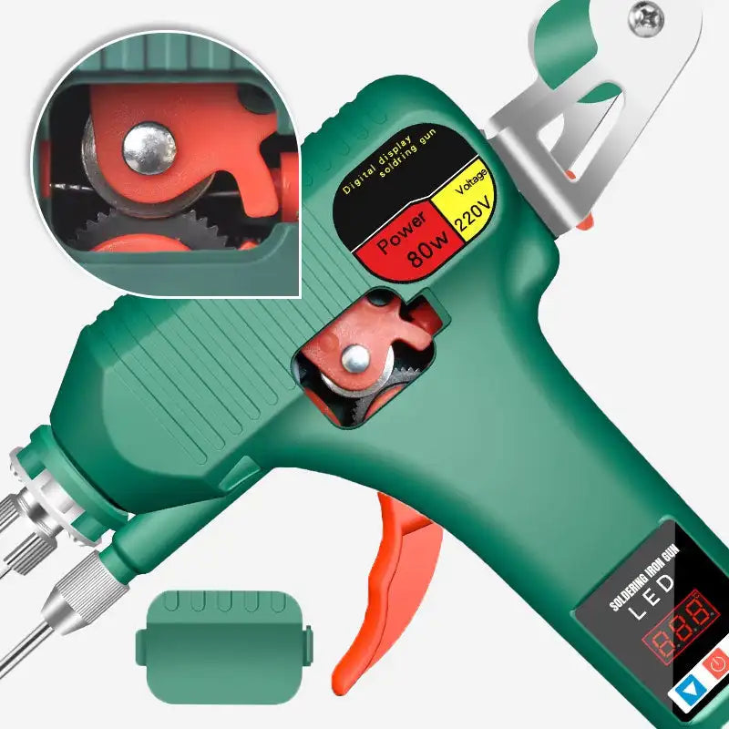 80W Digital Display Soldering Iron Gun 180-520°C Adjustable Temperature Automatic Send Tin Gun Repair DIY Welding Tool