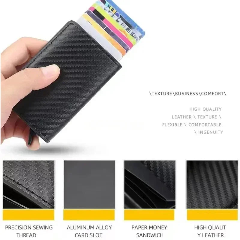 Rfid Credit Card Holder Men Wallets Bank Cardholder Leather Wallets For Bmw 3 E46 G20 E90 E60 F10 F20 F30 E39 M car accessories