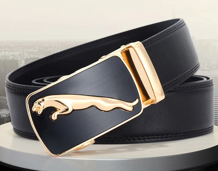 Belt Men's Business Boys Automatic Buckle Jaguar Daily Use All-Match Trousers Clothing Decoration Luxury New Version Of The Belt