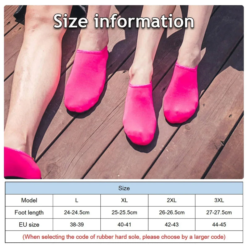 Unisex Water Shoes Swimming Diving Socks Summer Aqua Beach Sandal Flat Shoe Seaside Non-Slip Sneaker Socks Slipper for Women Men