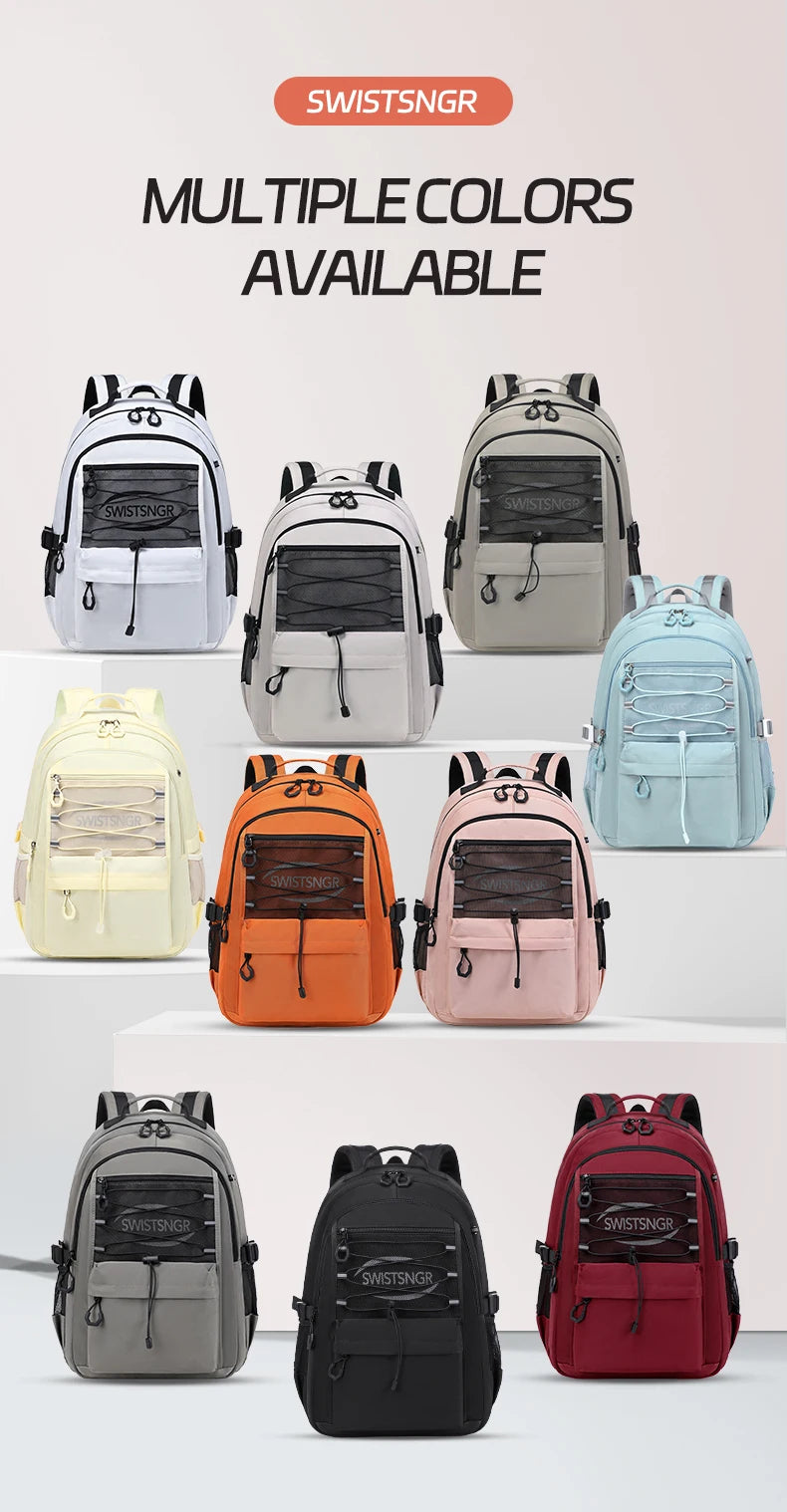 2024 New Children School Backpack for Girls Waterproof Large Travel Backpack Woman Fashion 15 Inch Laptop Backpacks Men Mochila