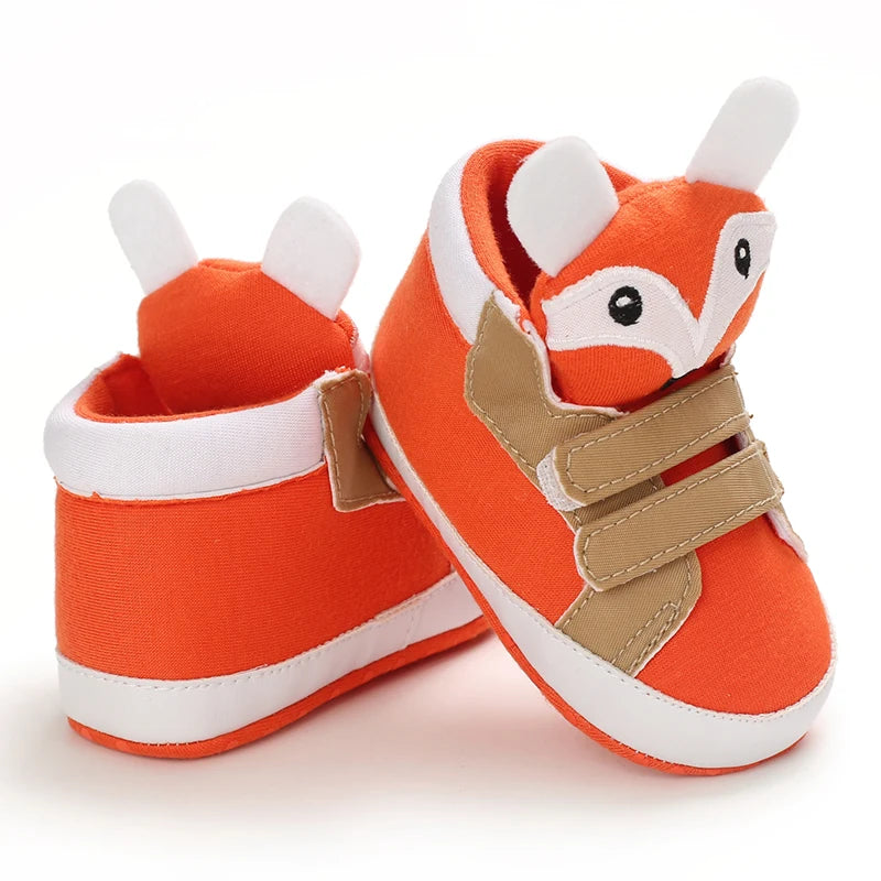 Classic Baby Shoe Boy Girl Baby Cute Animal Face Casual Flat Sneaker First Baby Ankle Boot Cotton Non-slip Warm Walking Shoes