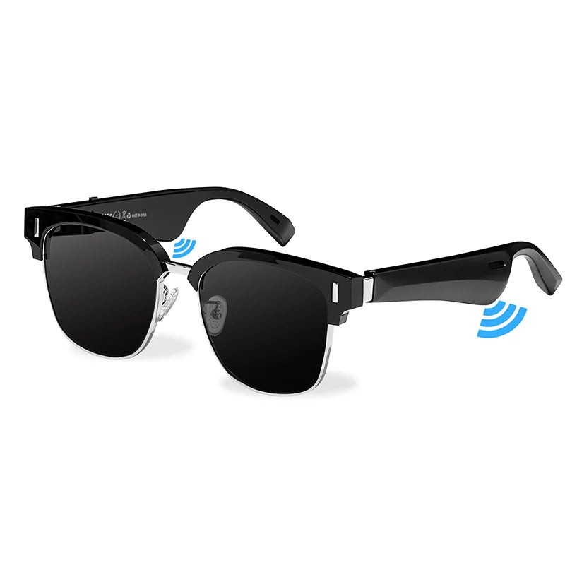 Smart Sunglasses Anti-Blue Audio Glasses Wireless Bluetooth Open Ear Speaker Headsets Handsfree Music Call for Gaming Meeting..