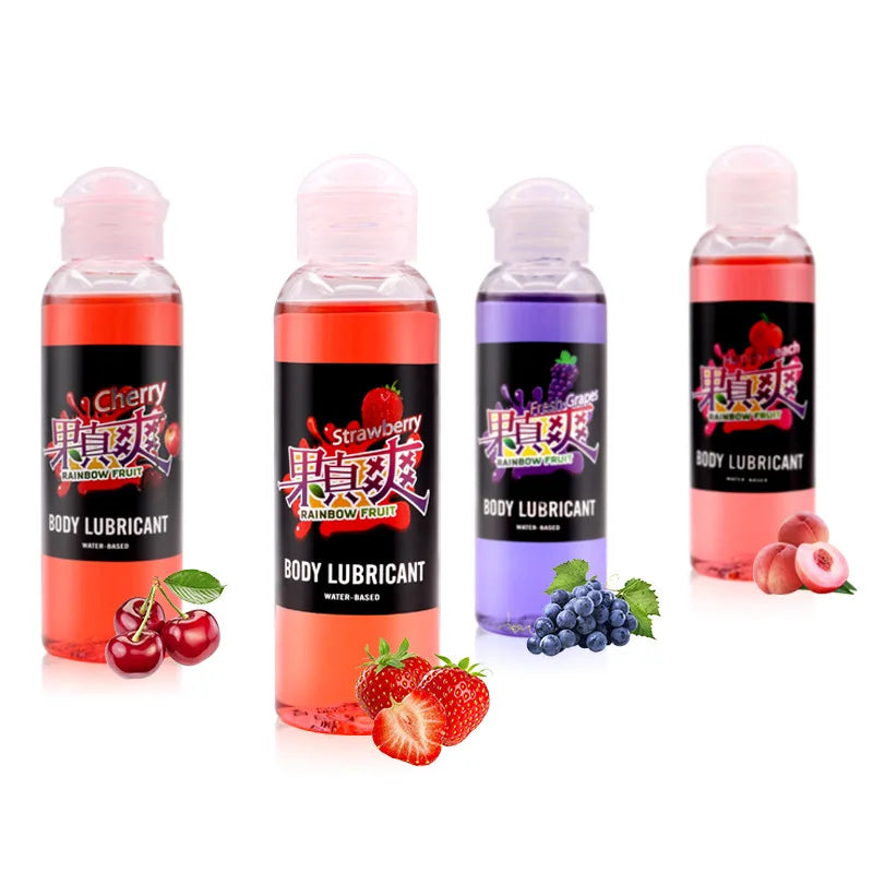 Fruity Oral Sex Lubricant 100ml Lickable Strawberry Flavor Water-based Lubricanting Fluid for Adults Sexual Anal Vagina Sex Lube