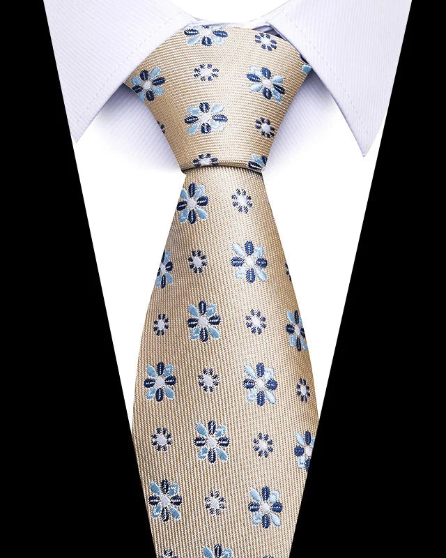 High-quality Wedding Ties For Men Fashion New Style Blue Strip Print Neckties Daily Office Apparel Accessories Gift For Man