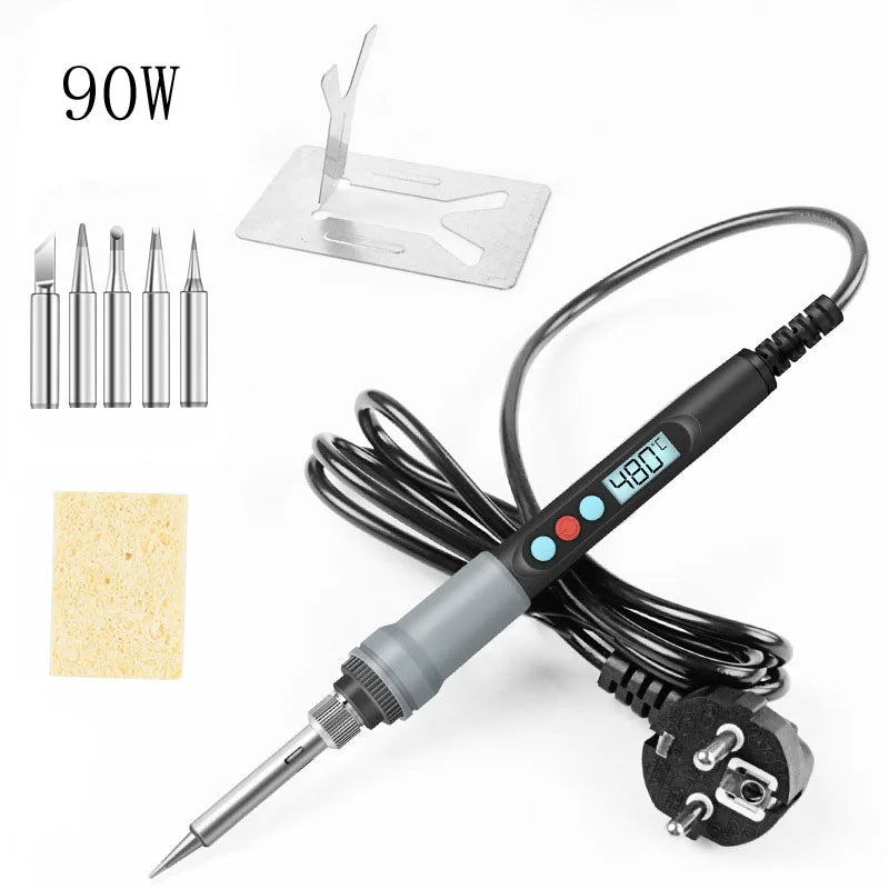 90W Electric Soldering Iron  Adjustable Temperature Digital  LED Display Electronic Welding Repair Tools Solder Tin Iron Tips