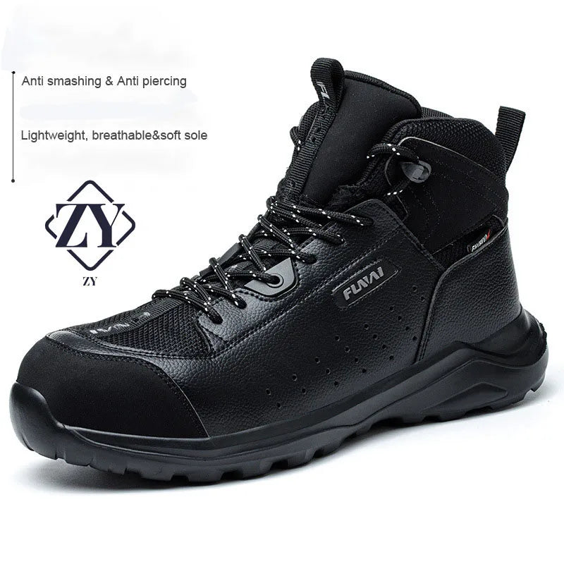 High-quality Men Work Boots Insulated 6KV Composite Toe Electrician Shoes Anti-smash Anti-puncture Safety Shoes Protective Boots